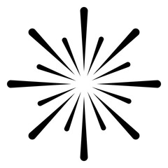 Firework stroke lines