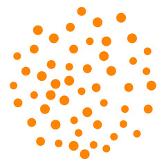 Orange dotted firework sparks stroke