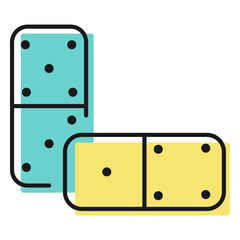 Toy icon domino