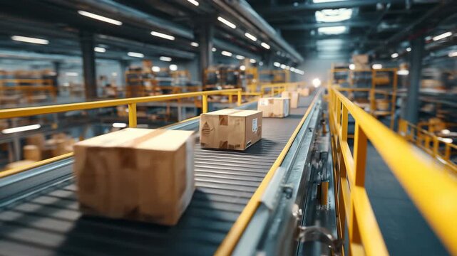 物流倉庫内の自動配送ライン