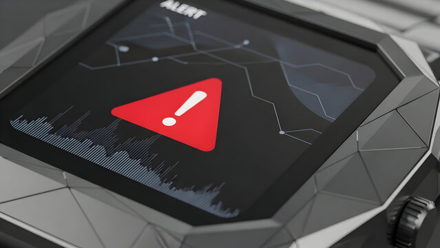 Alert message on a modern vehicle display screen