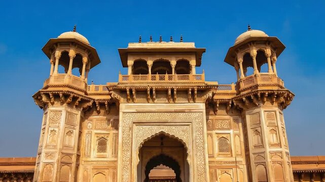 panoramic man singh palace india landscape video