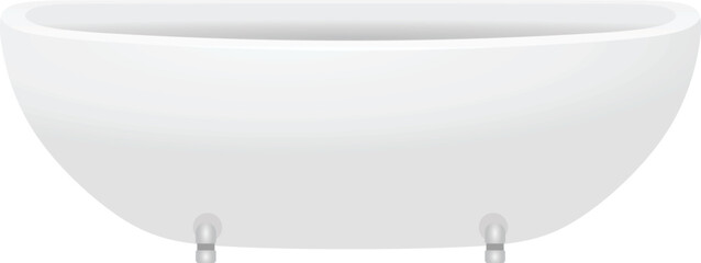 White bath tube. vector illustration