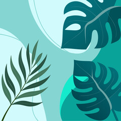 Obraz premium Stylish Tropical Leaves Design for Home Decor stylish tropical leaves