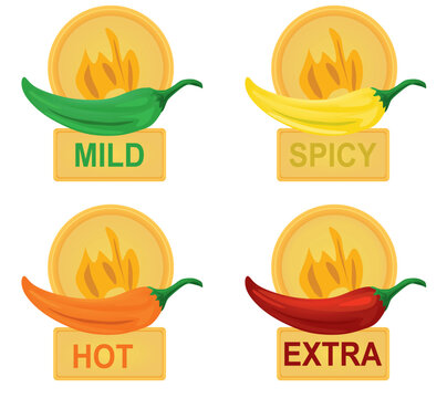 Chilly paper levels. vector illustration	