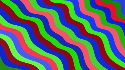 Bold Color Palette: Abstract Wavy Lines Pattern Creates a Striking Visual Background, Ideal for Creative Endeavors