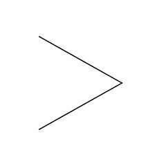 An illustration featuring a simple black chevron design against a plain white background space art