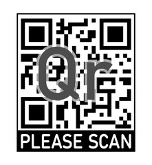 QR code. Scan me. QR code scan icon. QR code template Please scan with your smartphone. Can be used for templates, user interfaces, websites, mobile applications. Vector illustration