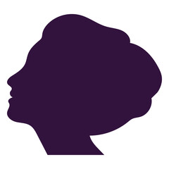 Face left facing lady silhouette