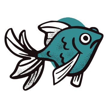 Ocean stroke blue fish