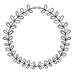 Floral ornaments wreath stroke