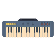 Music electronic keyboard flat