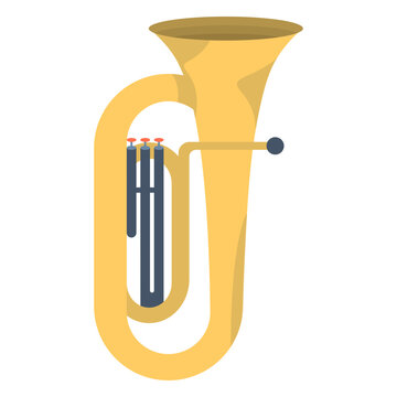 Music tuba flat