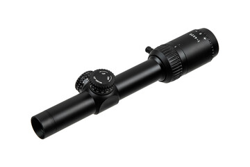 1-4x20 riflescope with turrets and adjustment knobs.