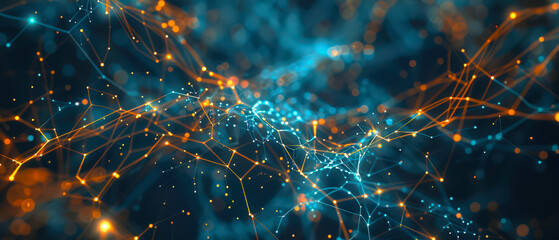 Abstract glowing digital waves made of bright blue particles flowing across a dark background, representing data motion, technology, communication, and modern futuristic design elements.