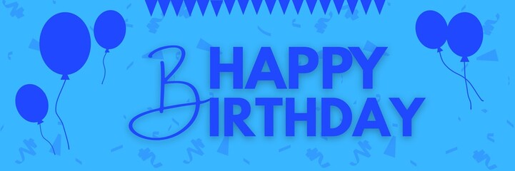 Birthday party invitation card, happy birthday card with confetti 