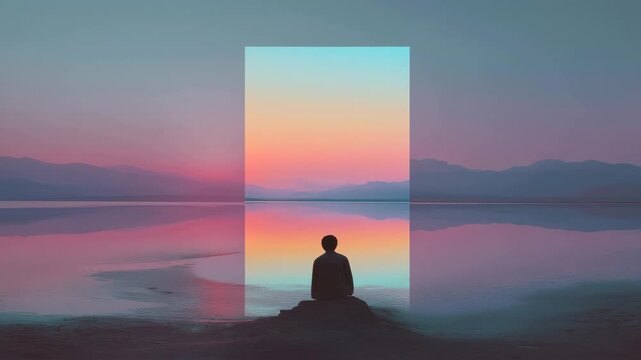 夕暮れにひっそり佇む幻想的な景色