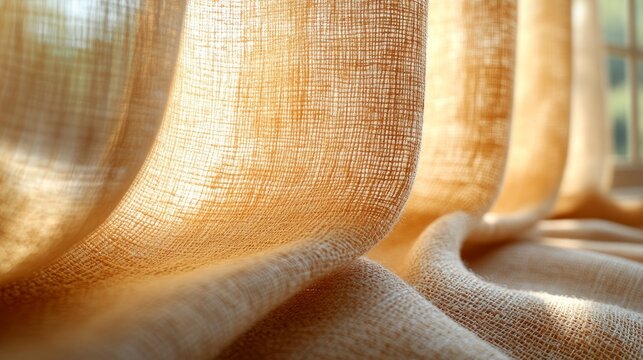 Sheer curtains sway as sunlight filters in, creating soft patterns that warm the inviting space