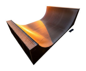 Skateboarding tricks event skate park showcase urban aerial view isolated on transparent background