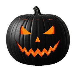 Naklejka premium Halloween pumpkin carving event festive atmosphere creative display isolated on transparent background