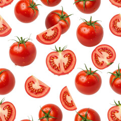 Fresh red tomatoes farm food natural light isolated on transparent background