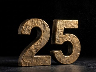 25th Anniversary Celebration Bronze Number Display