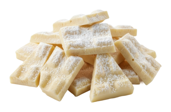 Delicious white chocolate treats gourmet kitchen food bright isolated on transparent background