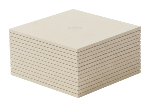 Bulk stack of neutral square tiles interior design minimalist style isolated on transparent background