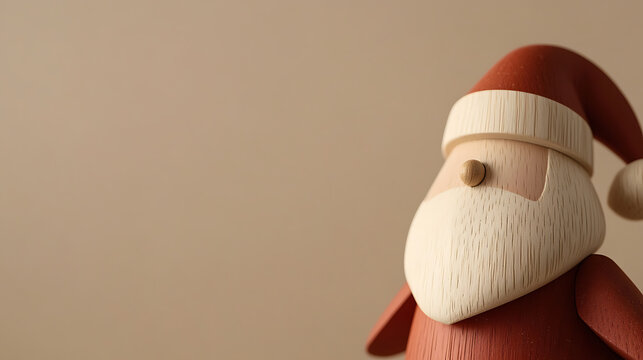 Holiday cheer is in the air with this charming, wooden Santa Claus figure. A delightful accent for festive displays. His iconic red hat and warm smile spark the spirit! - Powered by Adobe