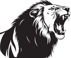 Majestic lion silhouette vector design