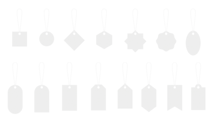 Price tag set, label, discount tag