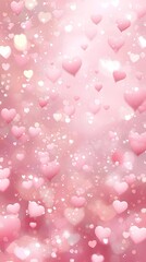 背景素材 たくさんのハート Background Lots of love （Generative AI）