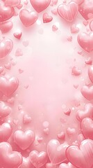 背景素材 たくさんのハート Background Lots of love （Generative AI）