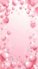 背景素材 たくさんのハート Background Lots of love （Generative AI）