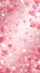 背景素材 たくさんのハート Background Lots of love （Generative AI）