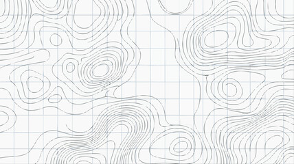 Obraz premium Detailed topographic map showcasing geographical elevation and terrain, perfect for planning outdoor adventures and understanding environmental landscapes