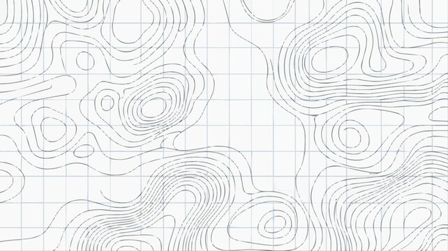 Detailed topographic map showcasing geographical elevation and terrain, perfect for planning outdoor adventures and understanding environmental landscapes
