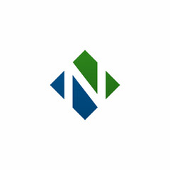 letter n logo design vector