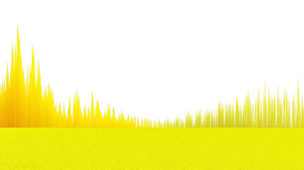 Yellow abstract background with vertical lines and spikes, resembling digital equalizer or sound wave, on textured yellow surface, modern and energetic design