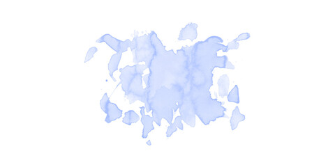 Abstract Watercolor Ink Splatter Art Indigo Fluidity on Black Canvas Expressive Stain Elegant Wash Modern Graphic Design