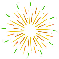 Fireworks Background with Colorful Light Trails &ndash; Vector Design