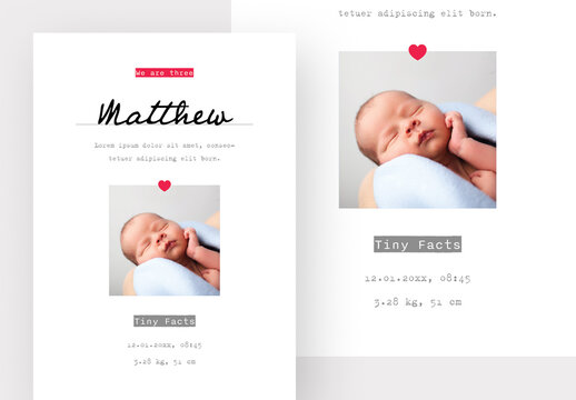Minimal Birth Announcement