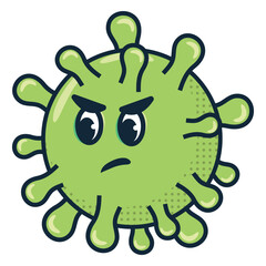 Covid 19 cartoon icon