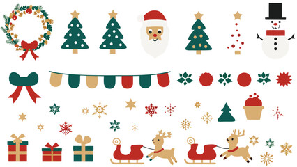 Fototapeta premium christmas and new year elements