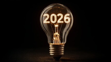 Brighten your projects with this stunning 2026 light bulb concept illuminating new beginnings and innovative ideas for a successful future
