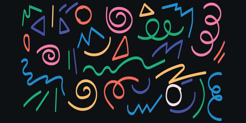 Underline Vector Set Hand-Drawn Brush Strokes and Vintage Dividers. Calligraphic Underline and Border Vector. Black Brushstroke Underlines and Swirl Dividers. Eps 10. Black marker and brush stroke set