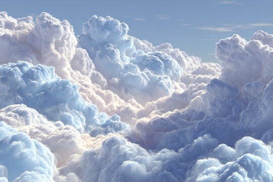 Dramatic billowing formation of light blue clouds resembling smoke against white sky, suggesting a powerful and potentially dangerous event