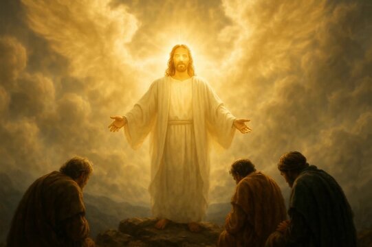 The Transfiguration, Jesus Surrounded by Clouds Shaped Like Angels&rsquo; Wings