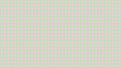 A pink and green patterned background with a white dot in the middle