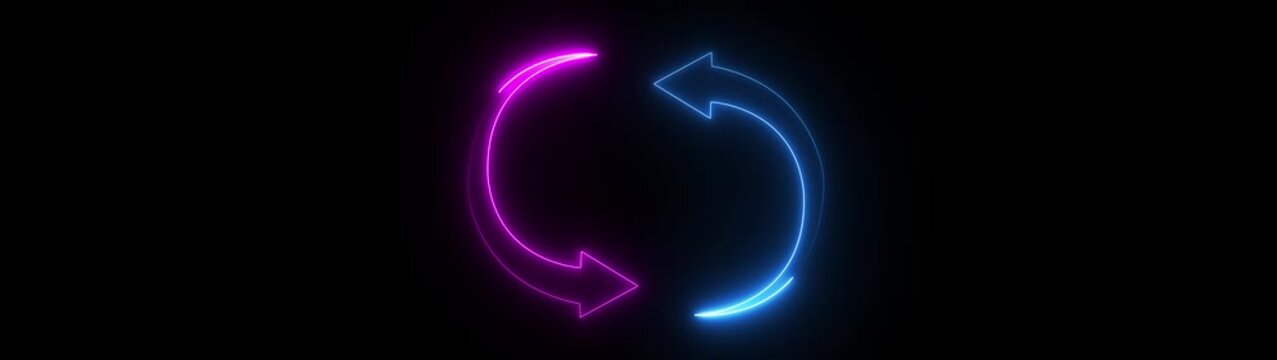 Arrow icon set, arrow icon animation . neon line long up arrow icon. arrow pointing upward. 4k